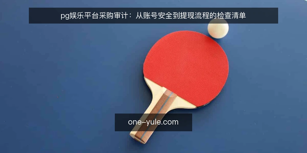 pg娱乐平台采购审计:从账号安全到提现流程的检查清单 — 为什么现在需要审计 配图